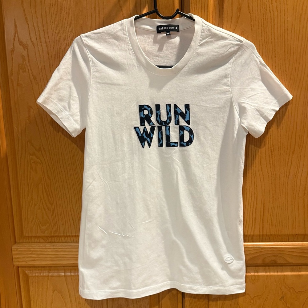 Markus Lupfer RUN WILD T Shirt 100% Cotton Size Medium
